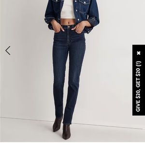 Madewell Dark Blue Straight Leg Jeans